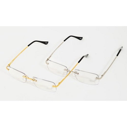 Blue Light Filter Rimless Shades in Gold