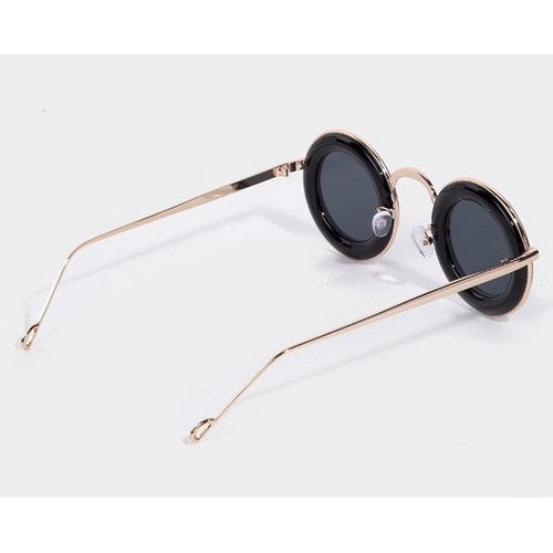 Acetate Rim Circle Shades in Black