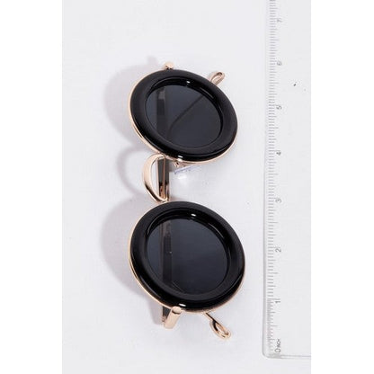 Acetate Rim Circle Shades in Black