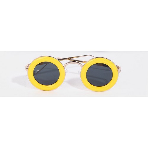 5301SUN-SN Acetate Rim Circle Shades in Yellow