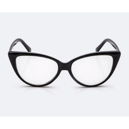 Classic Cat Eye Clear Lens Shades in Black