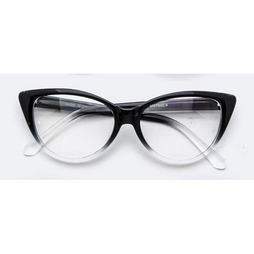 Classic Cat Eye Clear Lens Shades in Clear