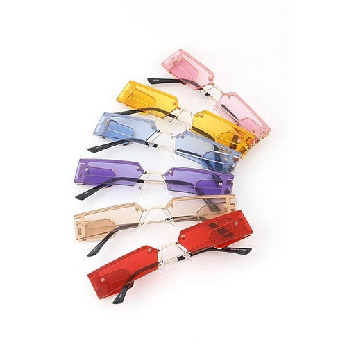 Mini Side Shield Shades in Purple