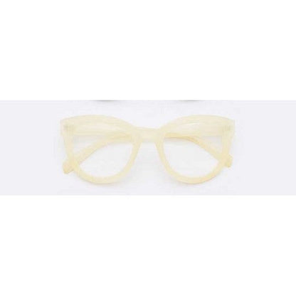 108-80637CLR Classic Optical Round Glasses in Cream