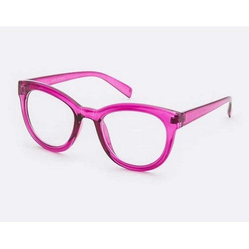 108-80637CLR Classic Optical Round Glasses in Pink