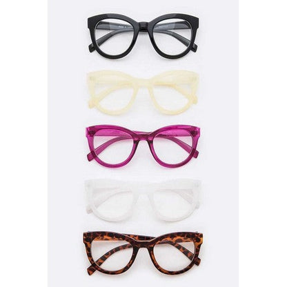 Classic Round Clear Lens Shades in Tortoise Shell