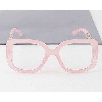 Wheel Emblem Arm Shades in Pink Clear Lens
