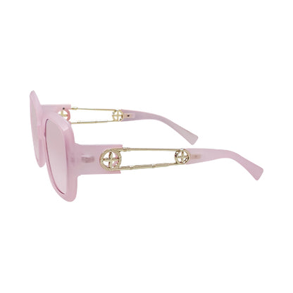 Wheel Emblem Arm Shades in Pink Dark Lens