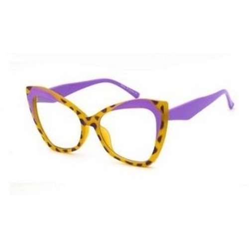 EA2131C Pointy Cat Eye Clear Shades in Purple