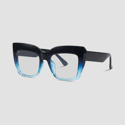 Oversize Clear Lens Shades in Navy