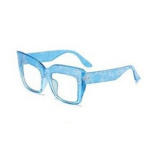 EA1922 Oversize Clear Lens Shades in Blue