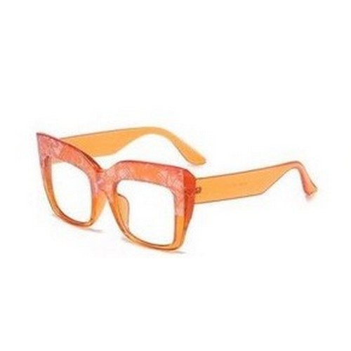 EA1922 Oversize Clear Lens Shades in Orange