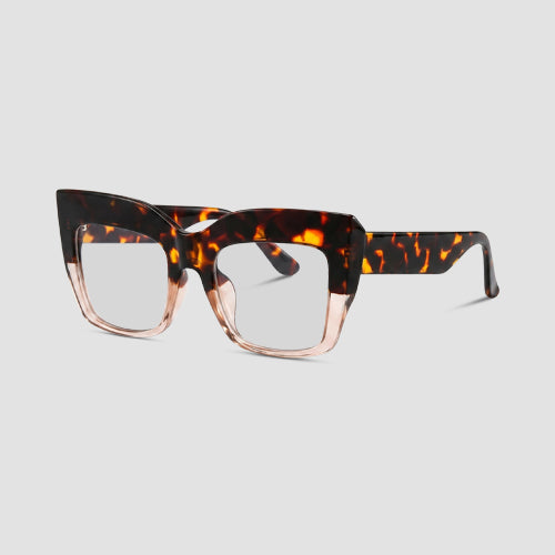 Oversize Clear Lens Shades in Tortoise Shell