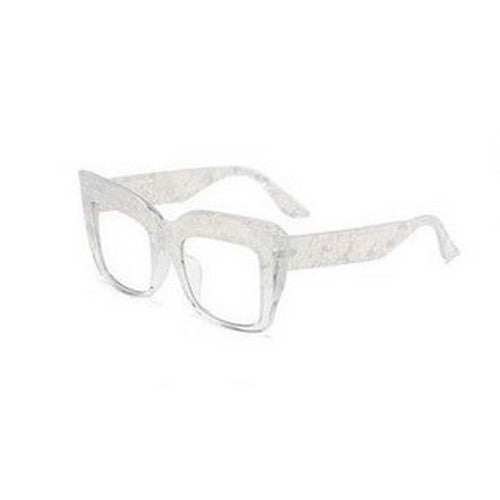 EA1922 Oversize Clear Lens Shades in White