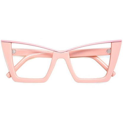 Cat Eye Metal Trim Shades in Pink