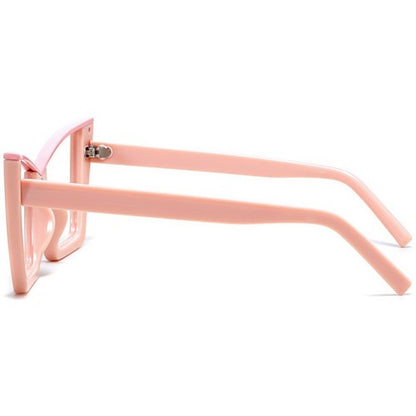 Cat Eye Metal Trim Shades in Pink