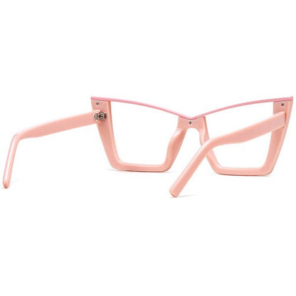 Cat Eye Metal Trim Shades in Pink