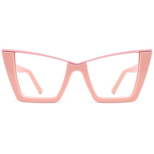Cat Eye Metal Trim Shades in Pink