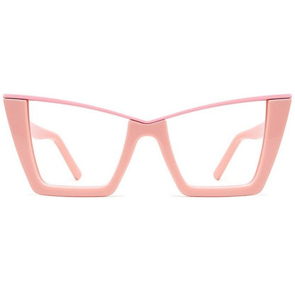 Cat Eye Metal Trim Shades in Pink