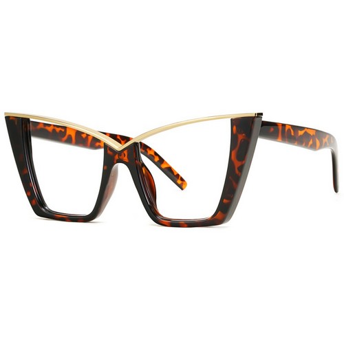 Cat Eye Metal Trim Shades in Tortoise Shell