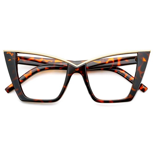 Cat Eye Metal Trim Shades in Tortoise Shell