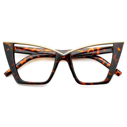 Cat Eye Metal Trim Shades in Tortoise Shell
