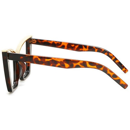Cat Eye Metal Trim Shades in Tortoise Shell