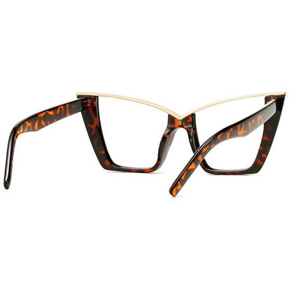 Cat Eye Metal Trim Shades in Tortoise Shell