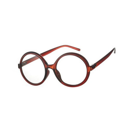 F1947CL Clear Lens Round Shades in Brown