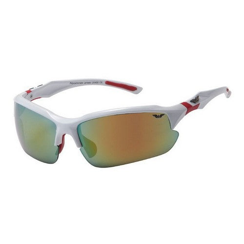 F2093SP Wings Wrap Around Sports Shades in White