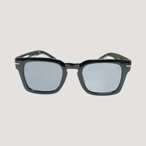 Sleek Metal Bar Shades in Black/Silver