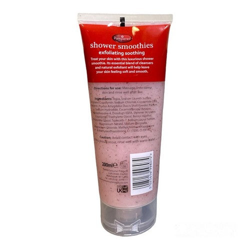 Pampered Shower Smoothies Exfoliating Soothing Scrub 200ml in Strawberry, Raspberry & Pomegranate