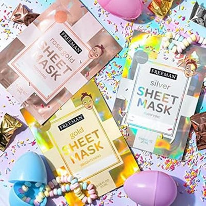 Freeman Metallic Sheet Masks in Soothing Rose Gold