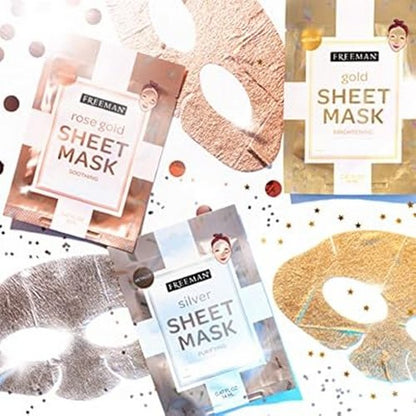 Freeman Metallic Sheet Masks in Soothing Rose Gold