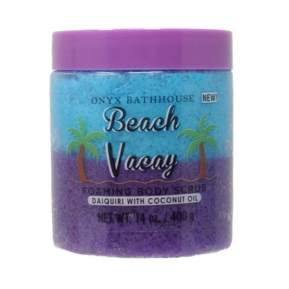 Onyx Bathhouse Beach Vacay Foaming Body Scrub, Daiquiri with Coconut Oil 14oz