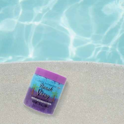 251853 Onyx Bathhouse Beach Vacay Foaming Body Scrub Peach, Coconut, and Raspberry Scent  14 oz