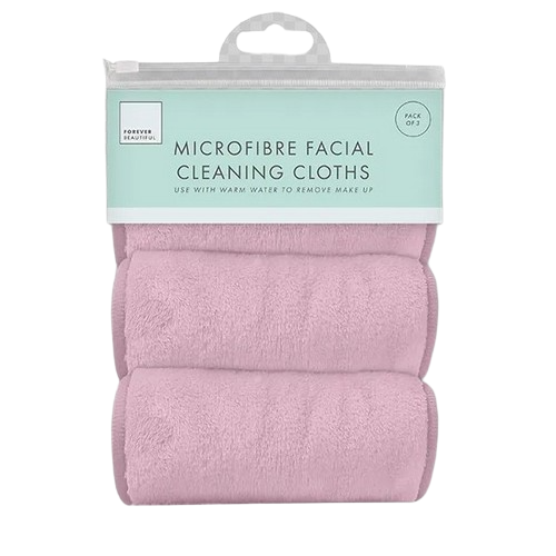 Forever Beautiful Microfibre Facial Cleansing Cloths 3pk in Pink
