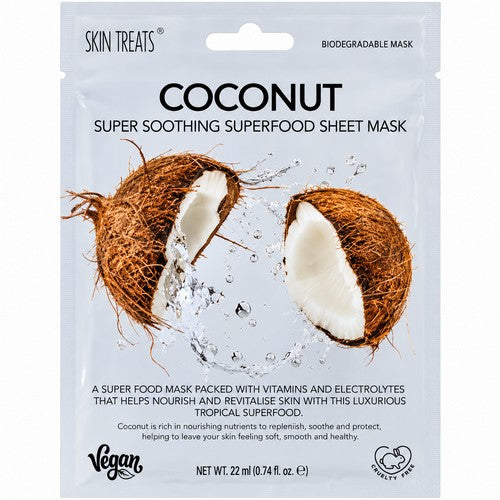 ST21-SHT-CC-D Skin Treats Coconut Super Soothing Superfood Sheet Face Mask