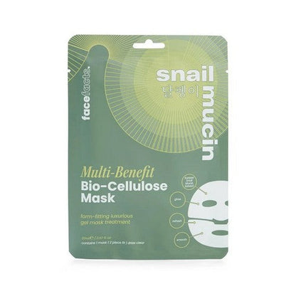 SCS61940 Face Facts Snail Mucin Multi-Benefit Bio-Cellulose Mask