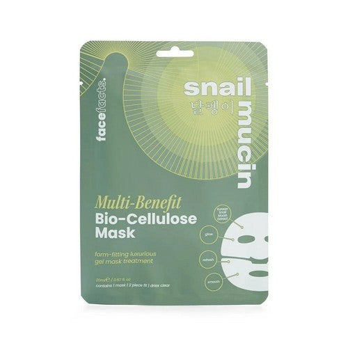 SCS61940 Face Facts Snail Mucin Multi-Benefit Bio-Cellulose Mask