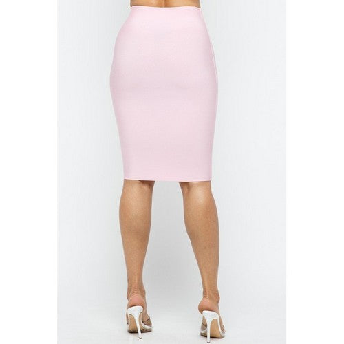 Bandage Pencil Skirt in Blush
