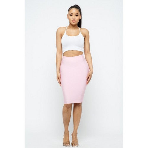 Bandage Pencil Skirt in Blush