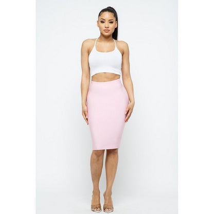 Bandage Pencil Skirt in Blush