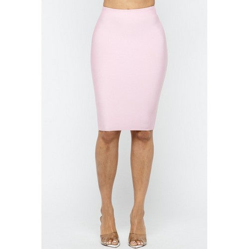Bandage Pencil Skirt in Blush