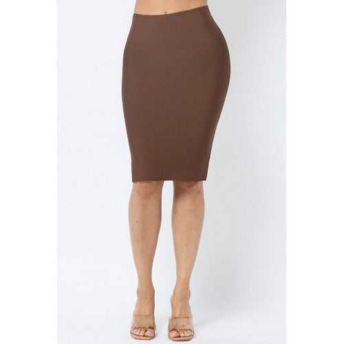 31102 Bandage Pencil Skirt in Brown