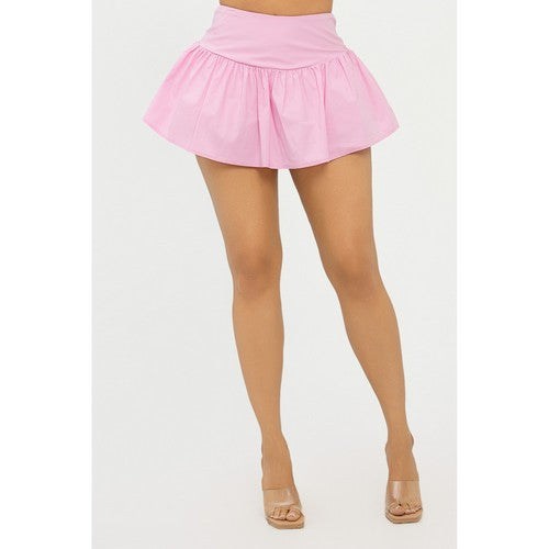BT1415 Fit & Flare Mini Skort Tennis Skirt in Pink