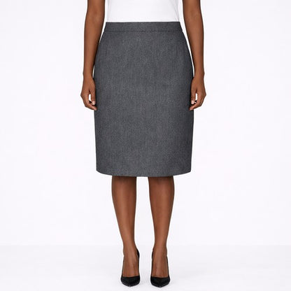 Lara Moda Side Pocket Pencil Skirt in Marl Grey