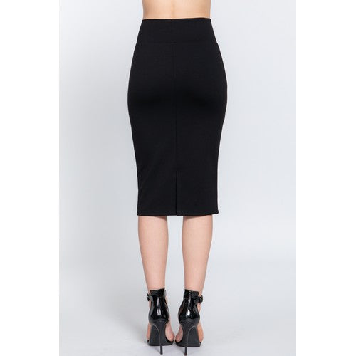 Ponte Pencil Skirt Black