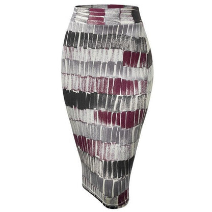 Silky Pencil Skirt Wine