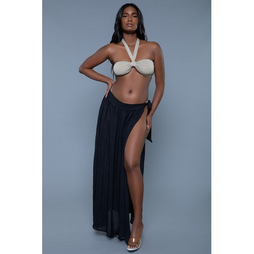 2413 Claire Cover-Up Skirt in Black